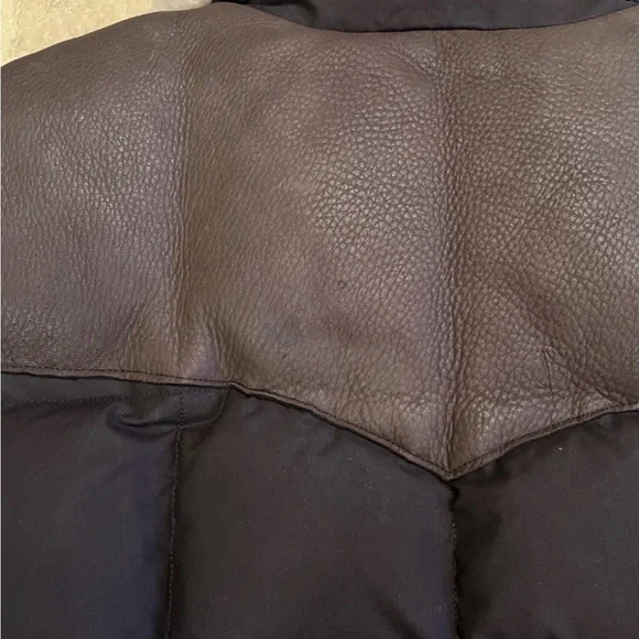 Filson Brown Cascade Down Jacket Large Shearling Made in Canada - Picture 8 of 12